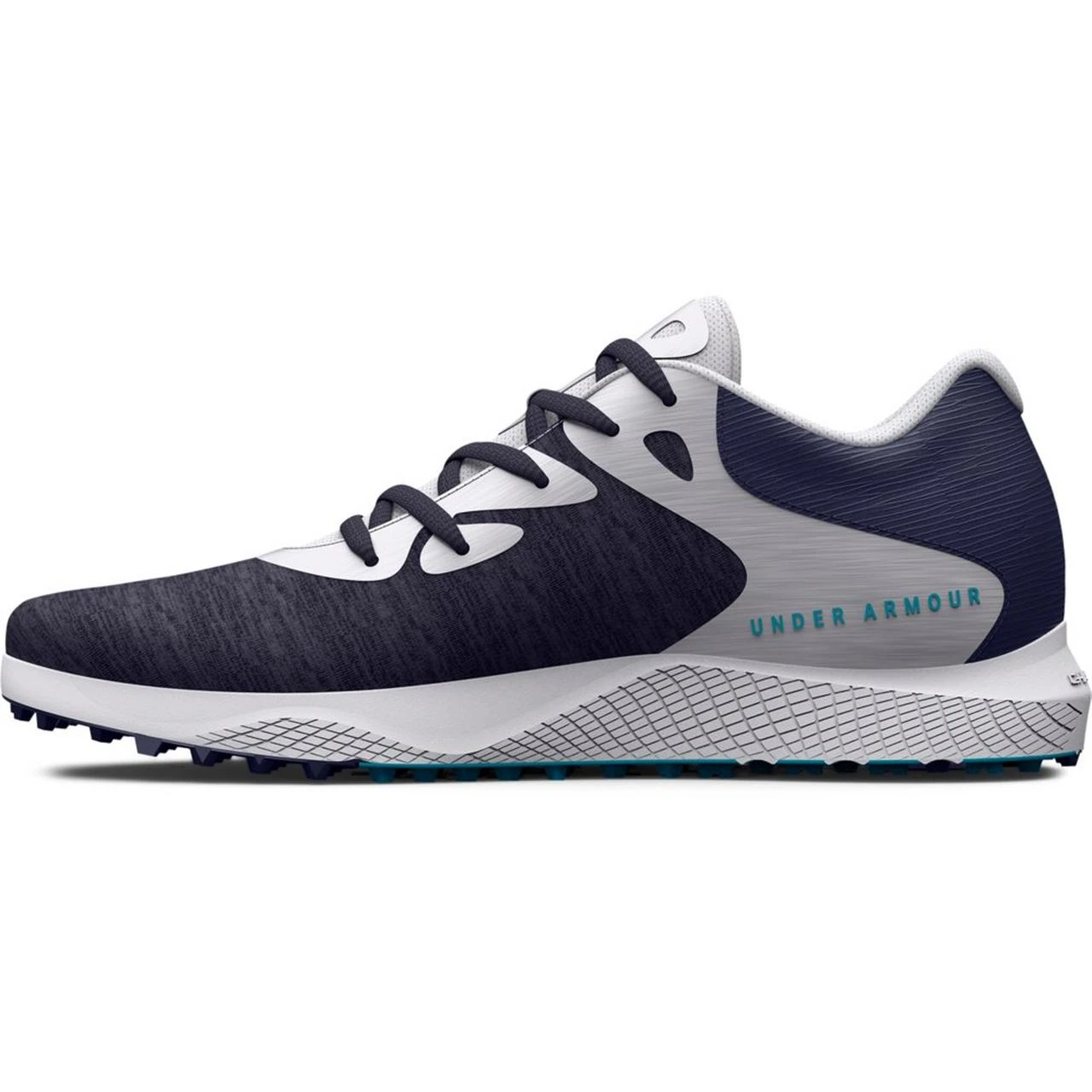 Under Armour Women's Charged Breathe 2 Knit SL Spikeless Golf Shoe - Navy 4 Under Armour Women's Charged Breathe 2 Knit SL Spikeless Golf Shoe - Navy - Image 4