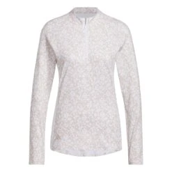 ADIDAS Women's Printed Mock Long Sleeve Polo