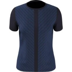 Callaway Women's Reflection Stripe Mesh Short Sleeve Top