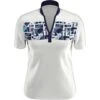 Callaway Women's Swing Tech Chest Print Short Sleeve Polo