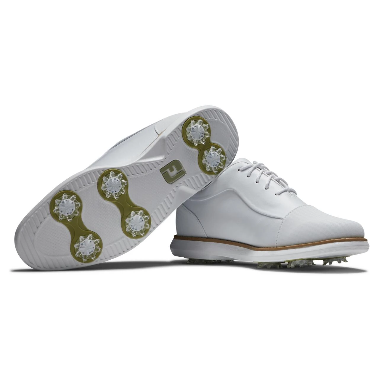 FootJoy Women's Traditions Spiked Golf Shoe - White 3 FootJoy Women's Traditions Spiked Golf Shoe - White - Image 3