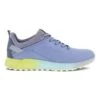 ECCO Women's S-Three Hybrid Spikeless Golf Shoe- Blue/Yellow